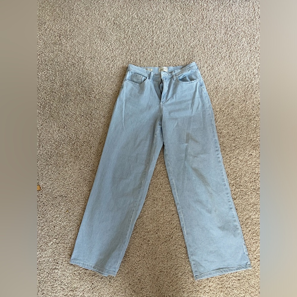 Denim striped jeans